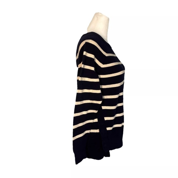 J.Crew Womens Crew Neck Long Sleeves Striped Sweater Size S Side Snaps - Picture 15 of 15